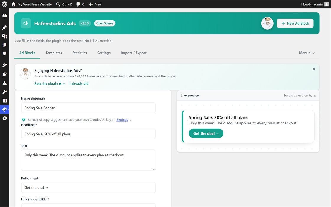 Guided editor