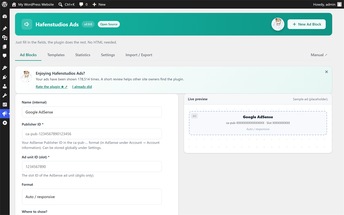 AdSense assistant